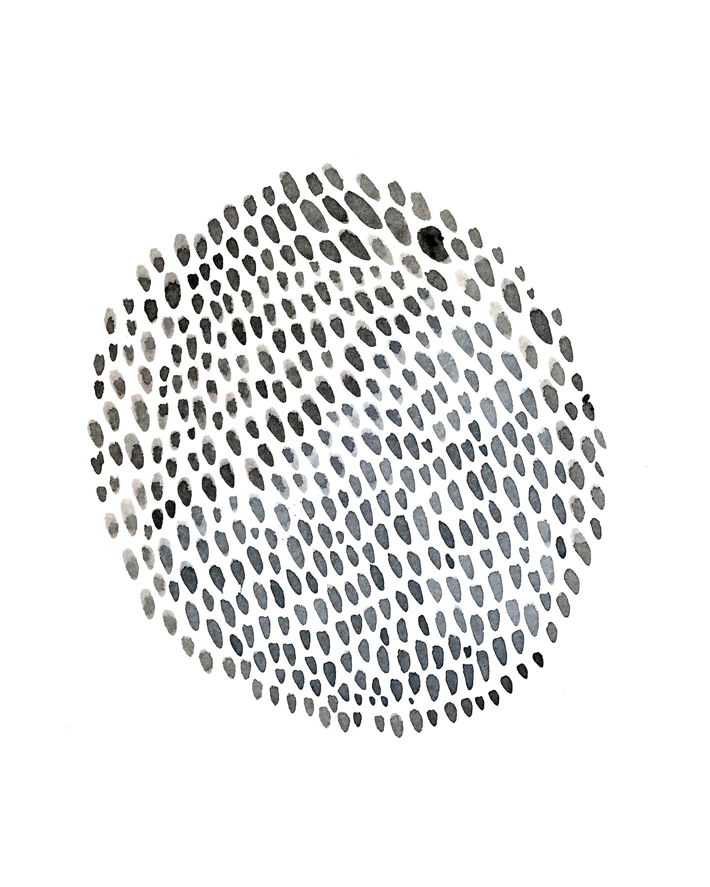 aquarelle abstraite noire de Maude Jomphe Iles de la Madeleine