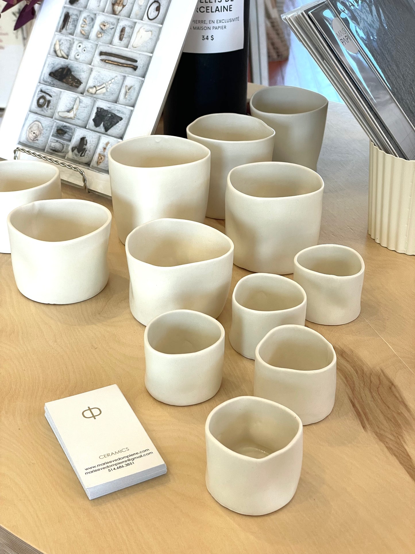 Gobelet porcelaine - Effet papier froissé