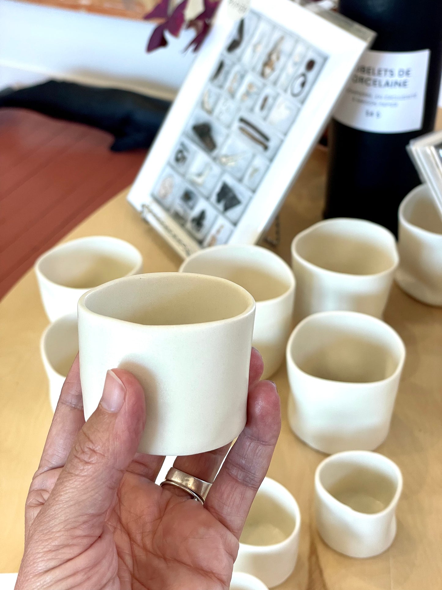 Gobelet porcelaine - Effet papier froissé