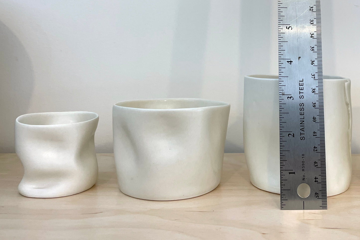 Gobelet porcelaine - Effet papier froissé