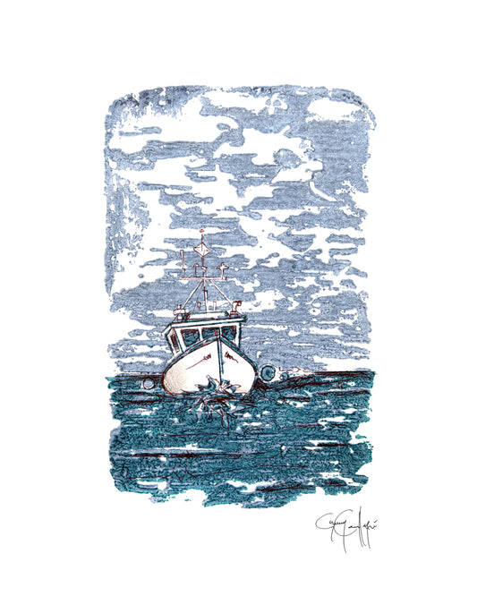 Bateau estampe