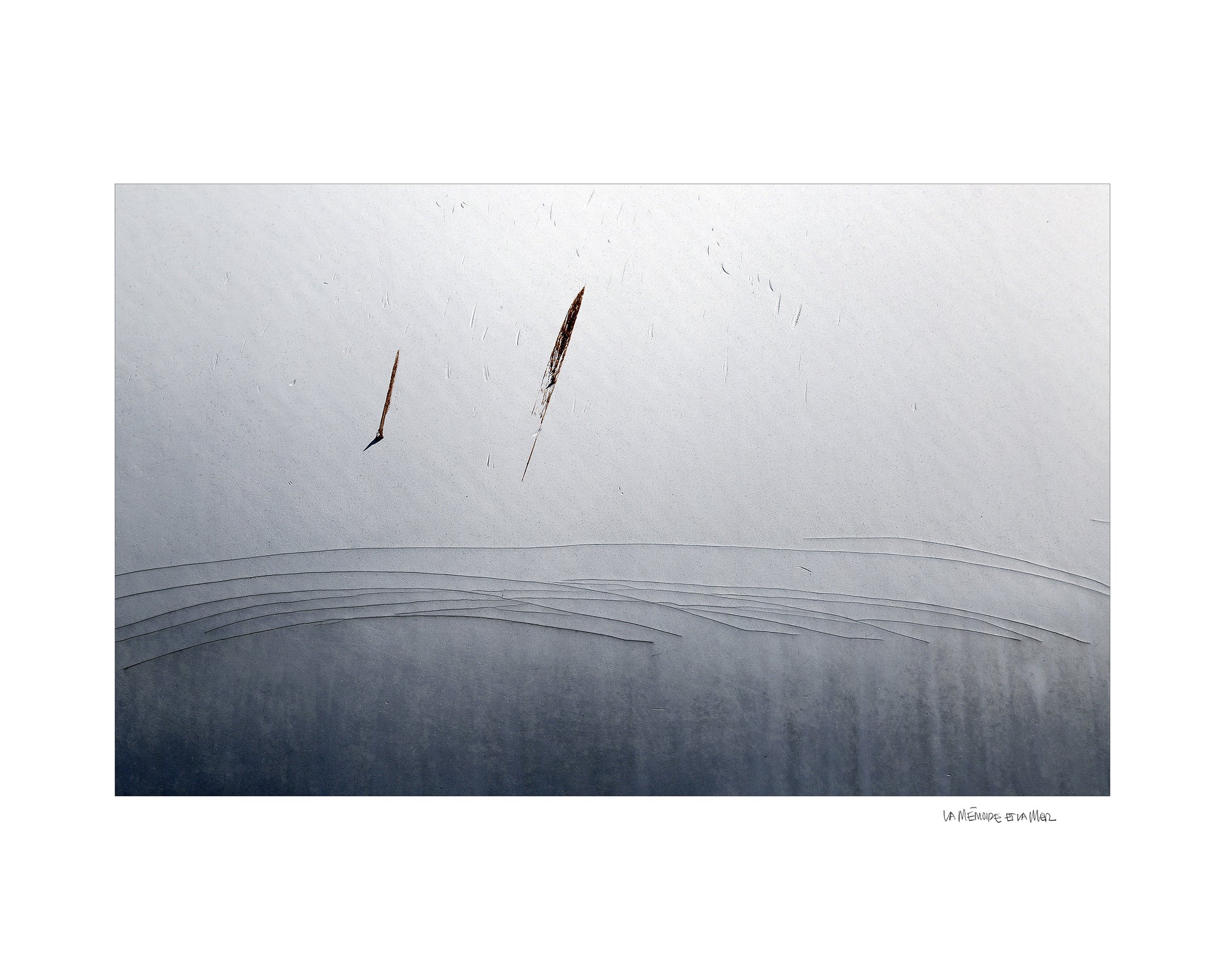 Œuvre d’art photographique d’une coque de bateau grise de Julien Livernois, la mémoire et la mer